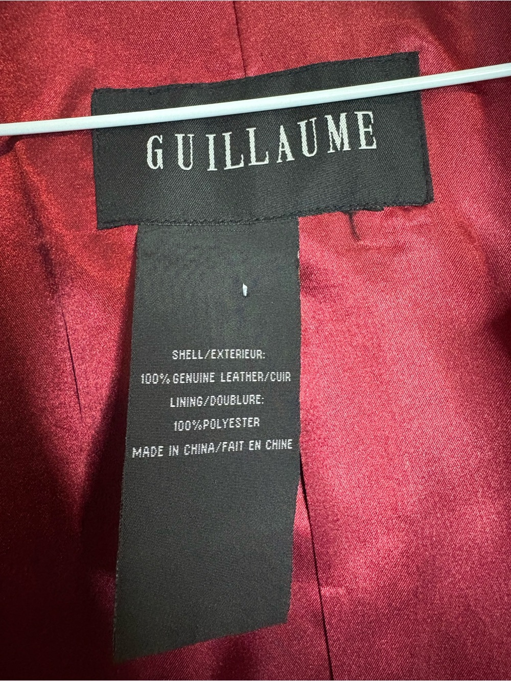 Guillaume Genuine Leather Jacket Red Suede Button Front Oversized Fit - Picture 2 of 8
